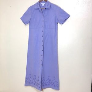 Vintage Anna and Frank Womens Silk Shirt Dress